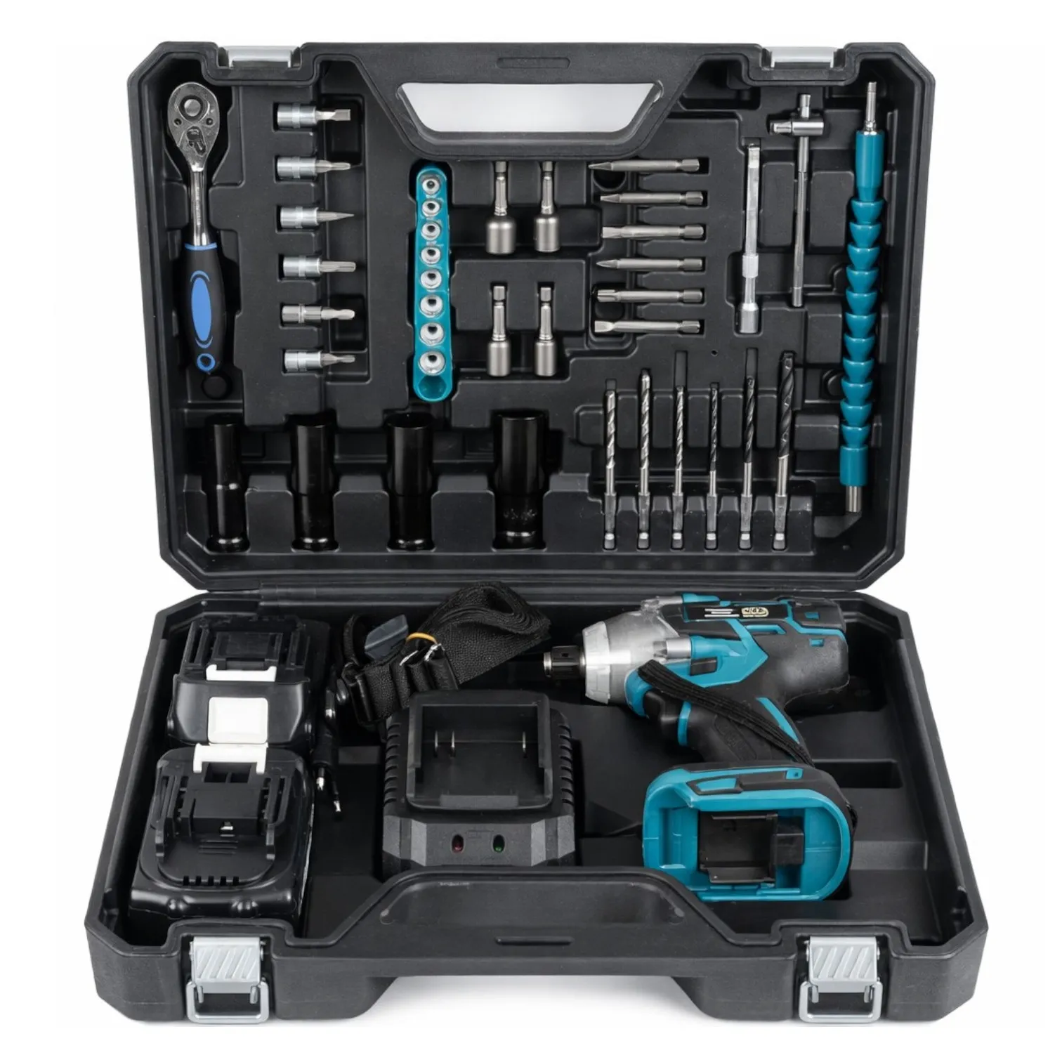 Mașină de Înșurubat cu Impact 380 Nm Brushless, 2 Acumulatori 48V, 30 Accesorii [4]