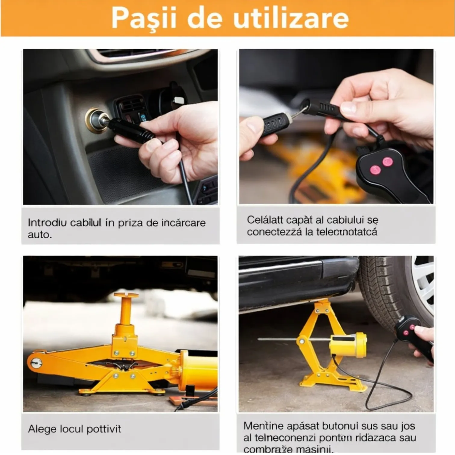 Cric electric auto de trei tone tip foarfecă din gama Bibica Edition [4]