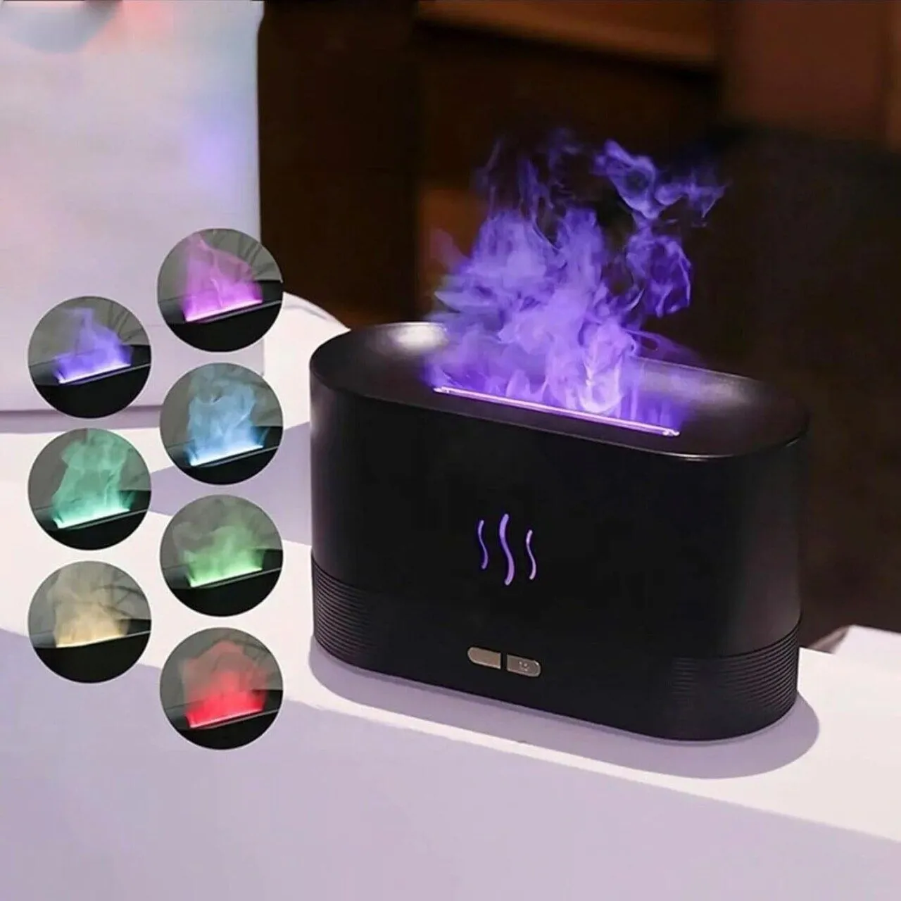 Difuzor de aromaterapie cu efect de flacără negru Bibica Edition [3]