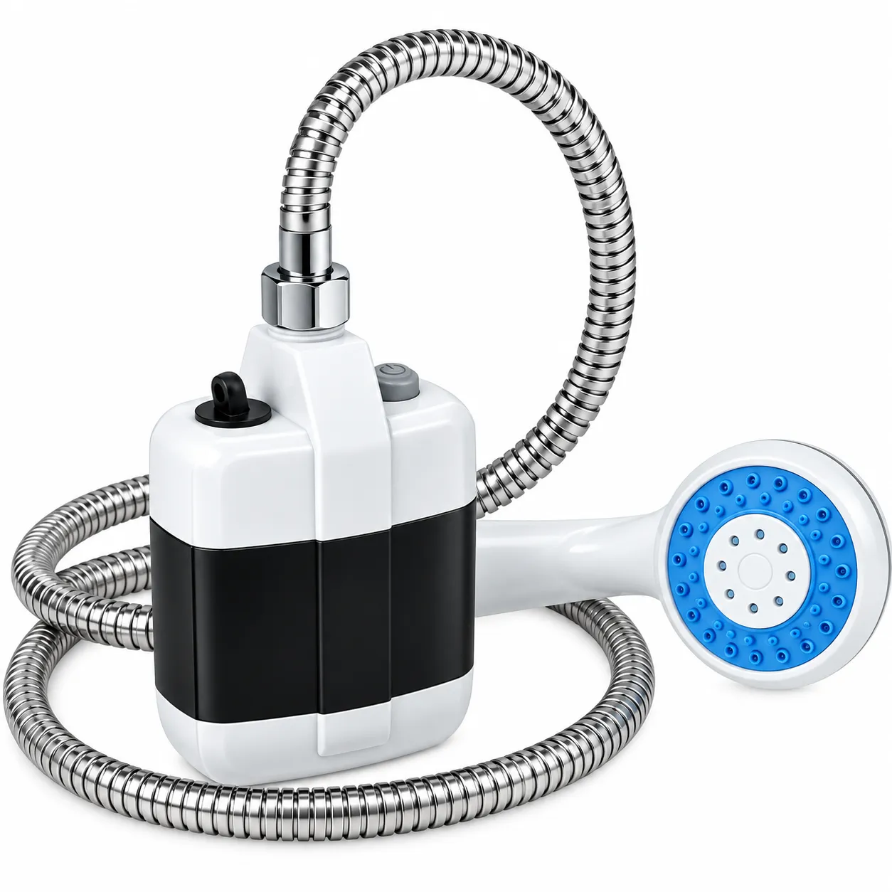 Duș portabil pentru camping Bibica Edition cu acumulator reîncărcabil prin USB și pompă electrică submersibilă [2]