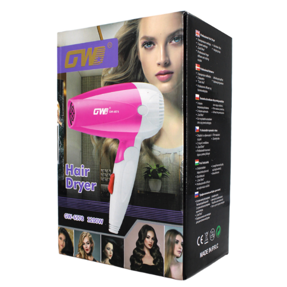 Feon de voiaj și uscător de păr compact model GW 6578 putere 1200W Bibica Edition [3]