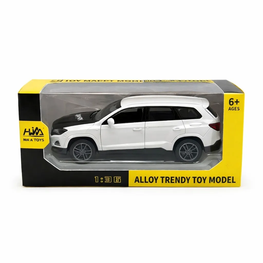 Mașinuță metalică tip SUV Bibica Edition de culoare albă cu detalii negre și roșii [2]