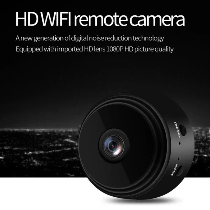 Mini cameră video Wi-Fi Bibica Edition de culoare neagră cu suport magnetic și unghi de vizualizare panoramic [2]
