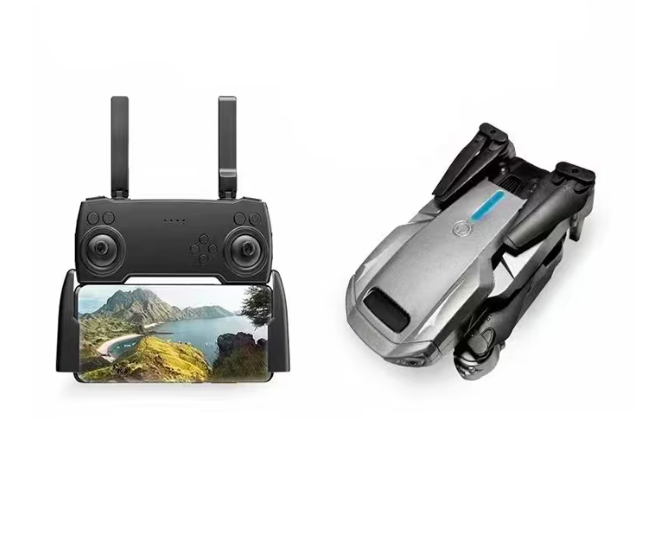 Mini Drona Quadcopter AKU cu Camera Video, Conectare WiFi Aplicatie telefon mobil, Pliabila, Incarcare USB, Rotire 360 grade, Negru AK6000 [3]