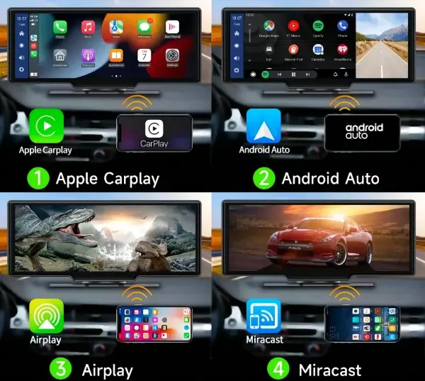 Navigație auto universală smart de 10.26 inchi Bibica Edition cu Wireless CarPlay Android Auto si camera 4K [3]