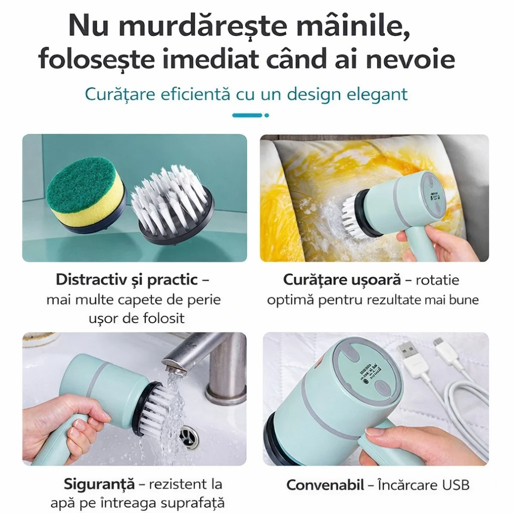 Perie Electrică de Curățare cu Rotație 360° [4]