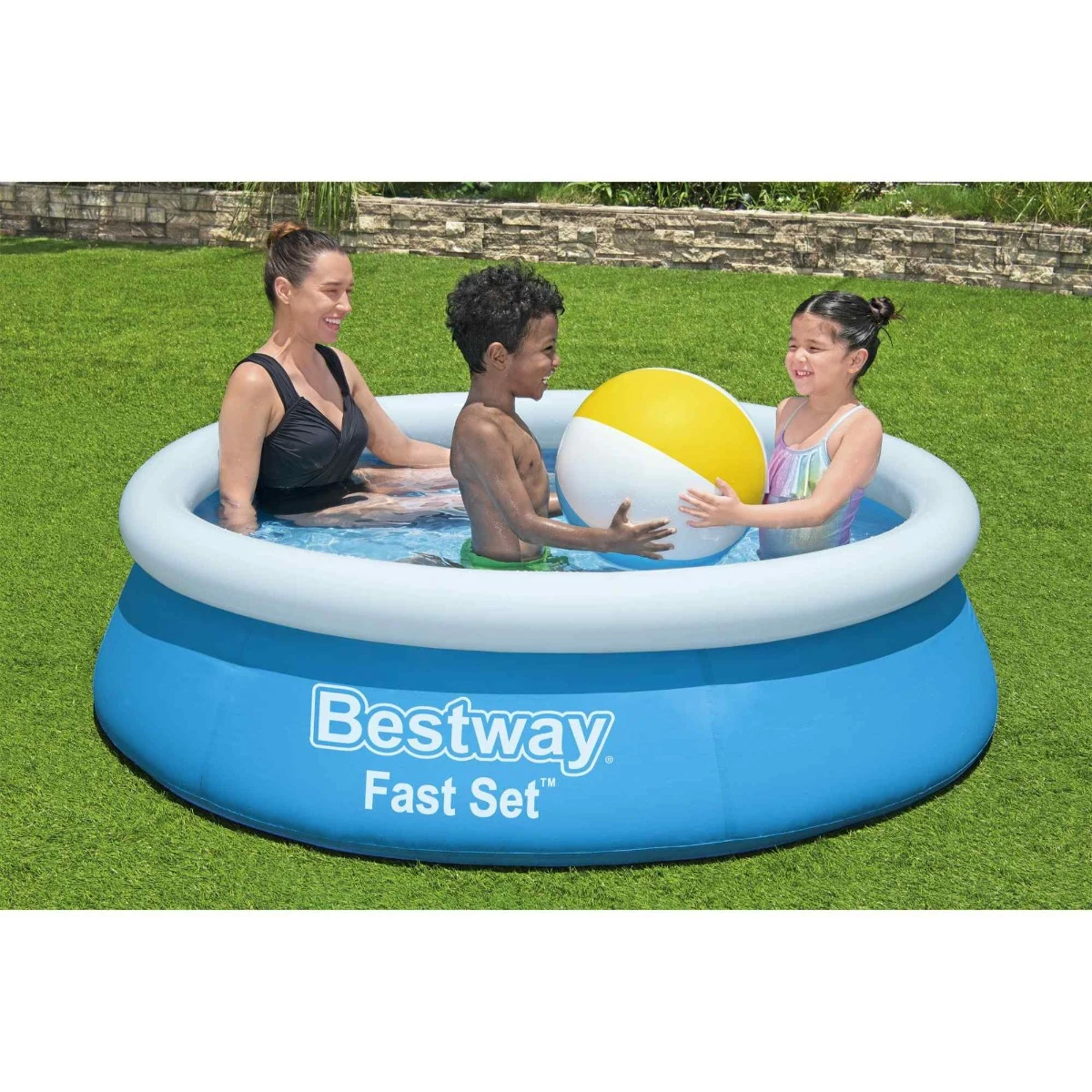 Piscină gonflabilă rotundă Intex Easy Set de 183 x 51 cm cu inel autoportant albastru si capacitate 886 litri [2]