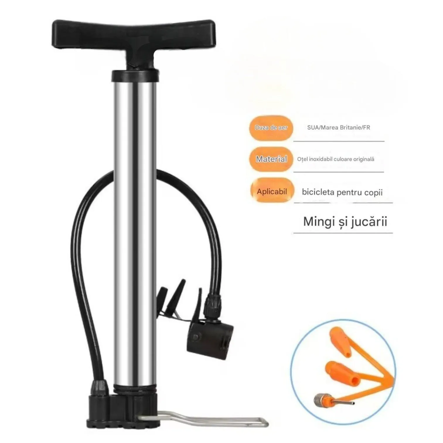 Pompă de picior metalică universală de 40 cm din seria Bibica Edition [3]