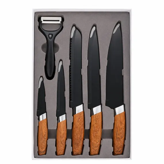 Set 5 cuțite de bucătărie premium și curățător legume - Bibica Edition [2]