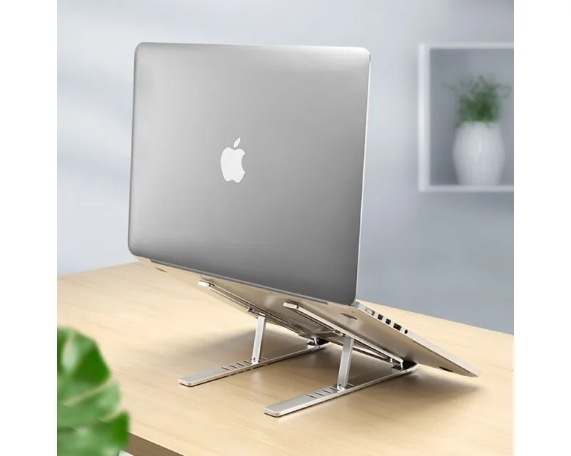Suport laptop pliabil din aluminiu reglabil pe înălțime argintiu [3]