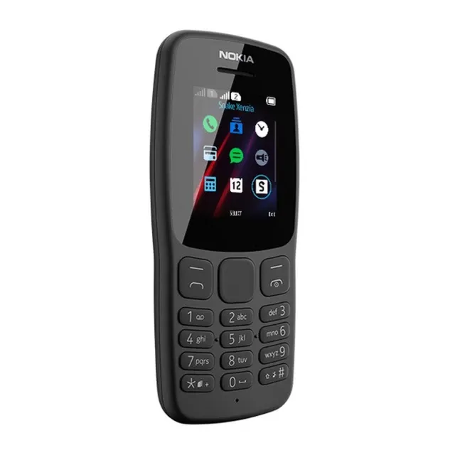 Telefon mobil clasic Nokia 106 de culoare neagră cu taste ecran color de 1.8 inch și funcție Dual SIM [3]