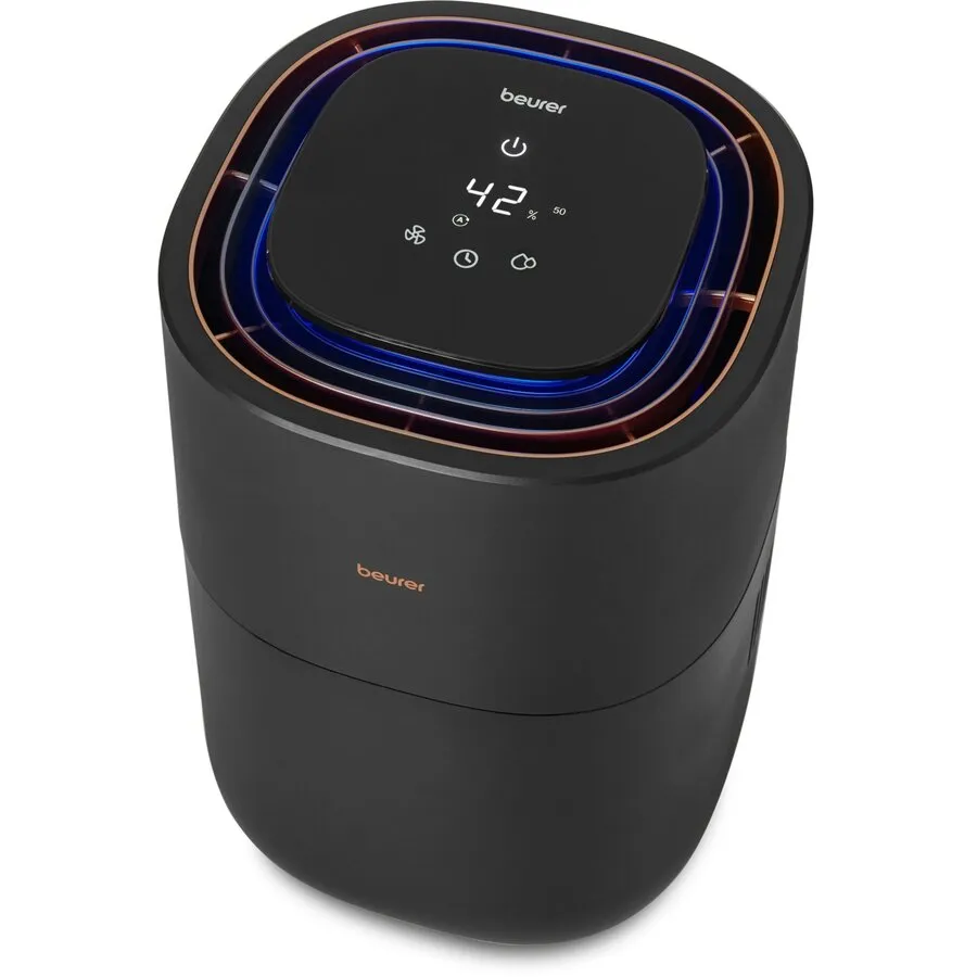 Umidificator de aer igienic Beurer LB 300 Plus Premium de culoare albă cu design cilindric dispersie 360 de grade [3]
