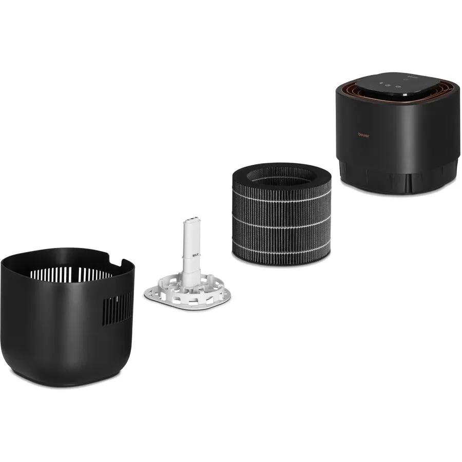 Umidificator de aer igienic Beurer LB 300 Plus Premium de culoare albă cu design cilindric dispersie 360 de grade [4]