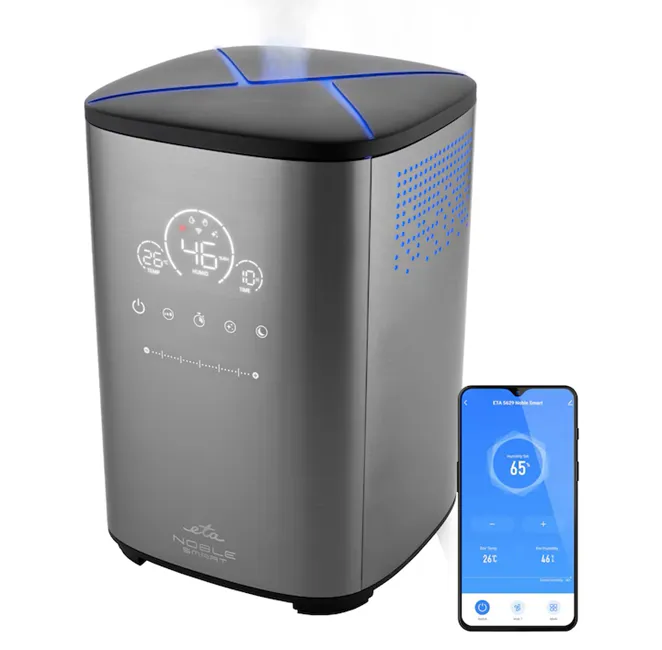 Electronice & electrocasnice - Umidificator de aer inteligent ultrasonic ETA Noble Smart 5629 gri