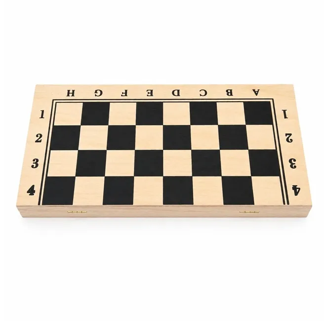 Joc 2 în 1 șah și table din lemn Bibica Edition, dimensiune generoasă de 34 cm, cu tablă pliabilă tip casetă și toate piesele incluse [2]
