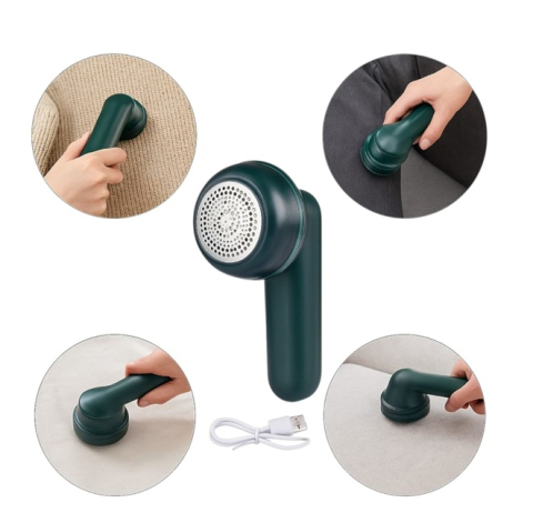 Electronice mici - Aparat pentru Îndepărtarea Scamelor Bibica Edition – Verde, 13x8cm, Lame Rotative, Rezervor Detașabil