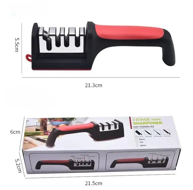 Accesorii bucătărie - Ascuțitor de cuțite manual profesional în 3 trepte Bibica Edition