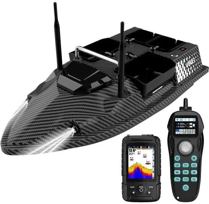 Barcă pentru plantat și nădit V803 Pro Camuflaj Carbon cu GPS autopilot, sonar color și acumulator de 12000mAh [1]