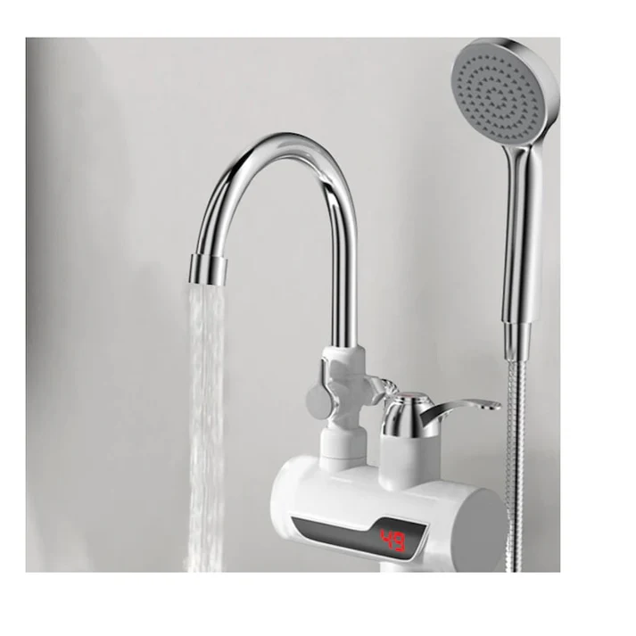 Robinet electric instant cu montare pe perete, pară de duș inclusă și afișaj digital al temperaturii [3]