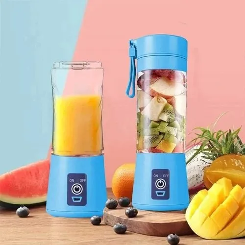 Blender portabil electric albastru din seria Bibica Edition cu acumulator de 2000 mAh reîncărcabil prin USB și pornire prin dublu-click [2]