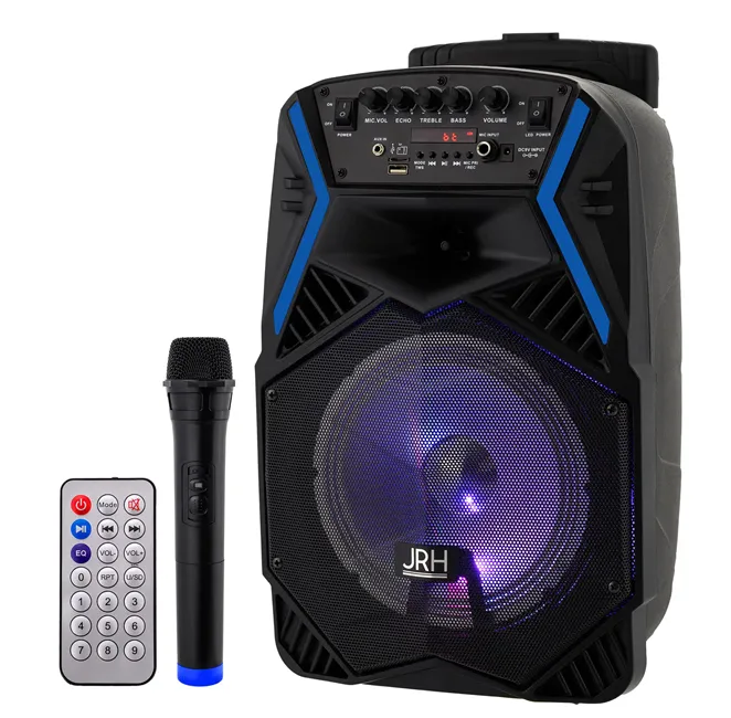 Electronice & electrocasnice - Boxă Portabilă 400W Tip Troler Bibica Edition, Bluetooth, Microfon Wireless, TWS, 8 inch