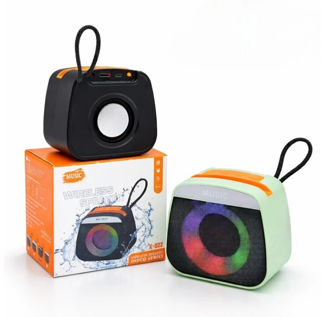 Electronice & electrocasnice - Boxă portabilă Bluetooth Bibica Edition de 10.5x11 cm cu suport pentru telefon integrat și lumini LED RGB