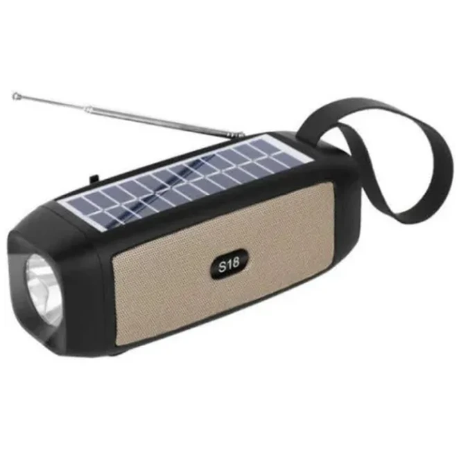 Boxe portabile - Boxă portabilă cu panou solar Bibica Edition de culoare neagră rezistentă la apă IPX6 și conectivitate Bluetooth
