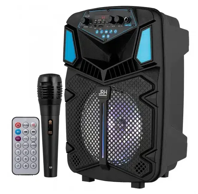 Electronice & electrocasnice - Boxă portabilă 300W cu Bluetooth, difuzor 20 cm și microfon inclus pentru karaoke