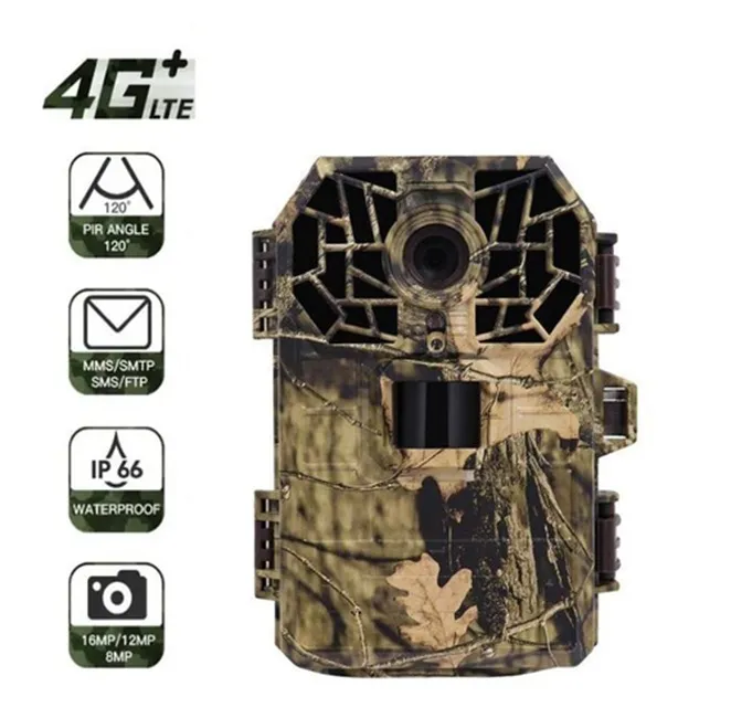 Camere video - Cameră de vânătoare profesională 4G LTE TSS-4G în carcasă de camuflaj, cu antenă GSM