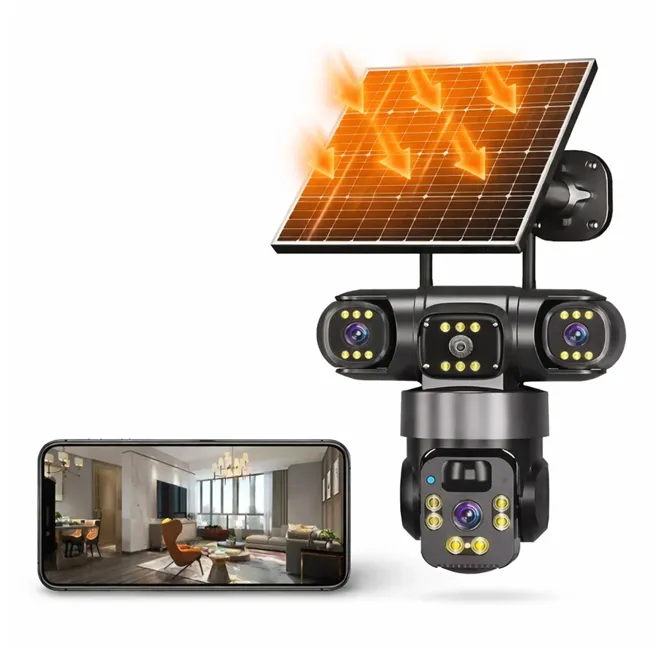 Cameră de supraveghere 4G cu panou solar și 3 lentile Bibica Edition [1]