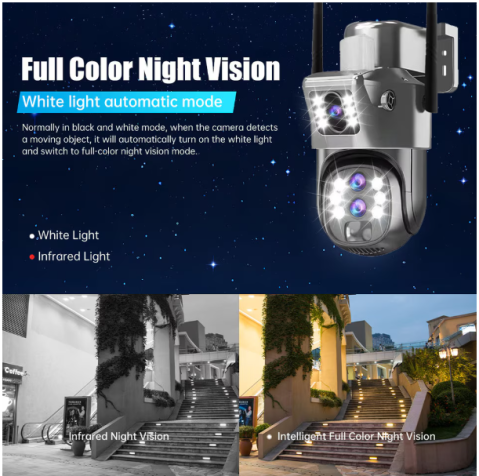 Camera Supraveghere 4G Solara 12MP, Zoom 10X, Dual Screen, Aplicatie V380 Pro, Detectie Faciala si Auto Tracking, Night Vision Color, IP66 [4]