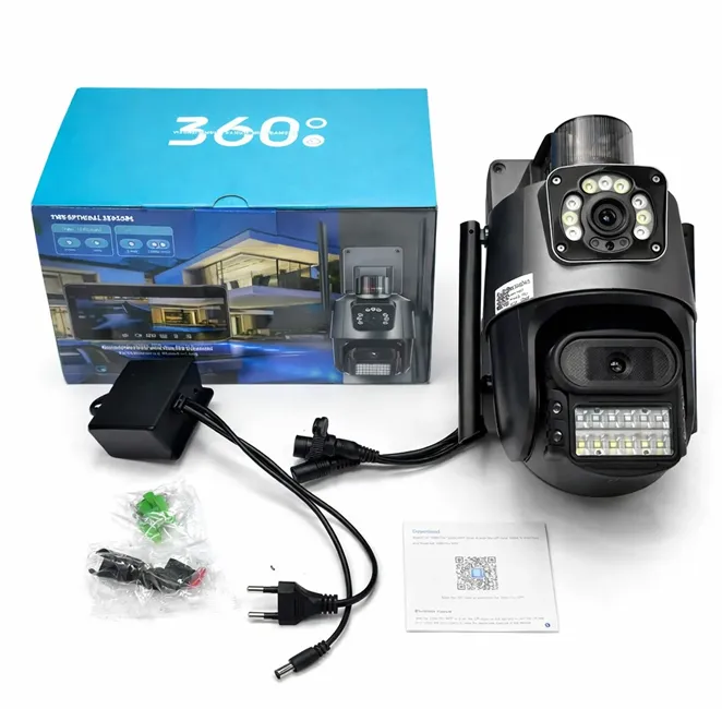 Cameră de supraveghere inteligentă Wi-Fi Dual Lens cu două lentile reale integrate și rotire panoramică 360 de grade din gama Bibica Edition [0]