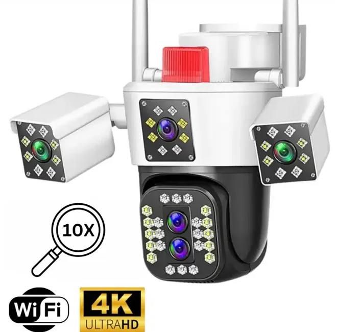 Camere video Wi Fi - Cameră de supraveghere Wi-Fi 6K Multi-Lens Bibica Edition