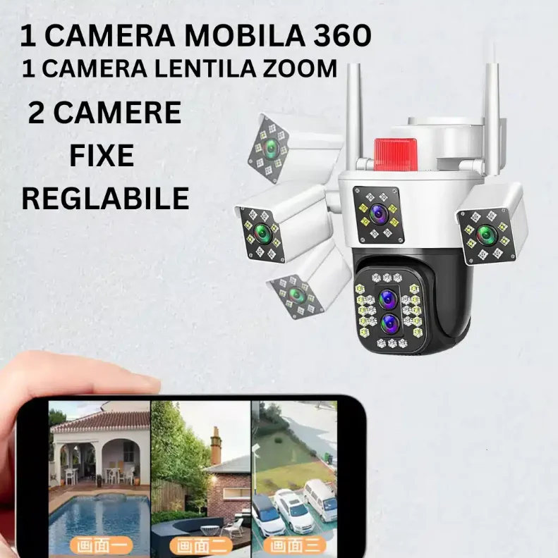 Cameră de supraveghere Wi-Fi 6K Multi-Lens Bibica Edition [1]