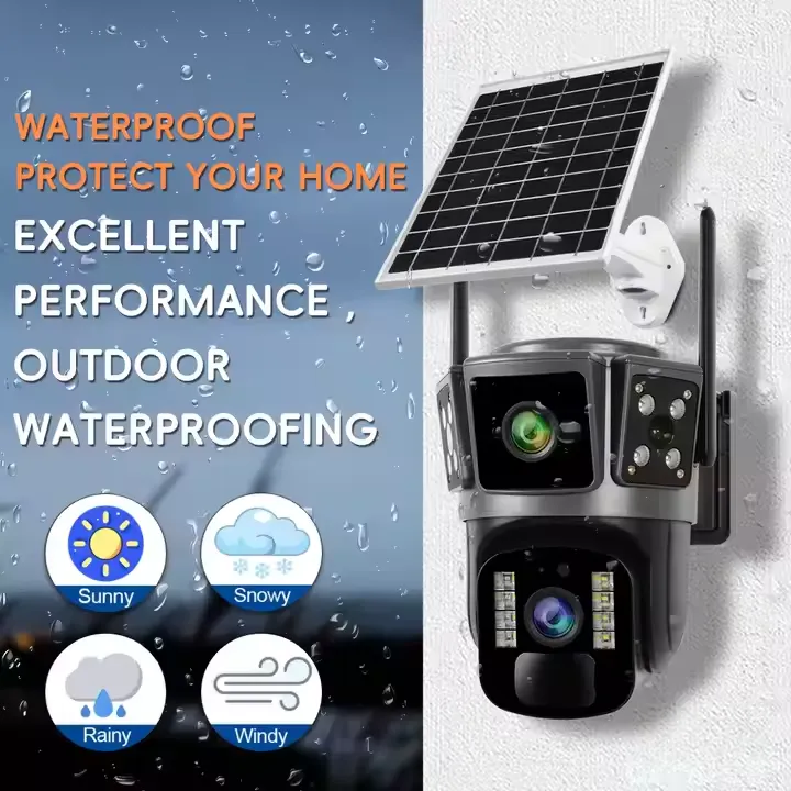 Cameră de supraveghere 4G cu panou solar Bibica Edition dublă lentilă 360 de grade și viziune nocturnă color [3]