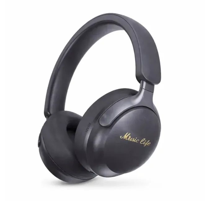 Căști audio - Căști wireless over-ear Bluetooth Bibica Edition model AKZ22 negre cu perne moi și sunet stereo HD
