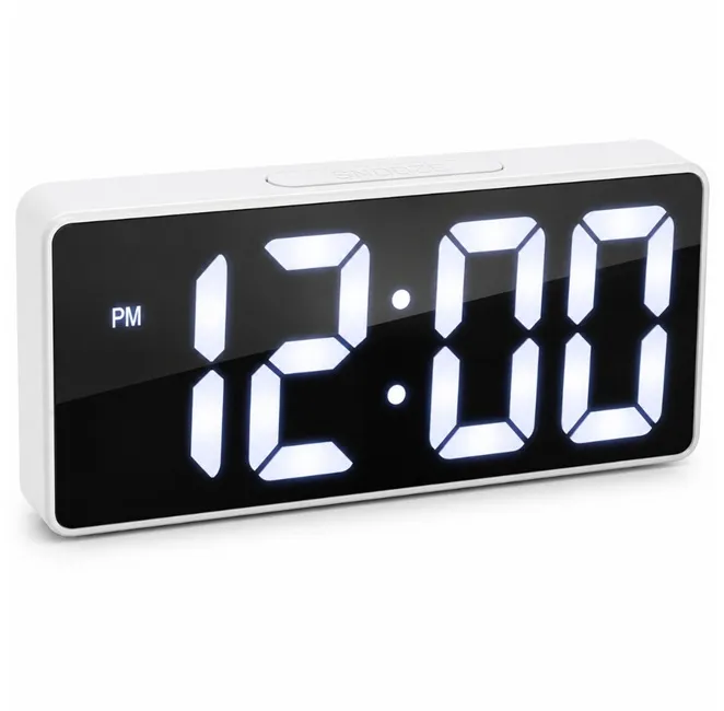 Accesorii casa - Ceas digital LED Bibica Edition cu afișaj oglindă și cifre mari pe noptieră