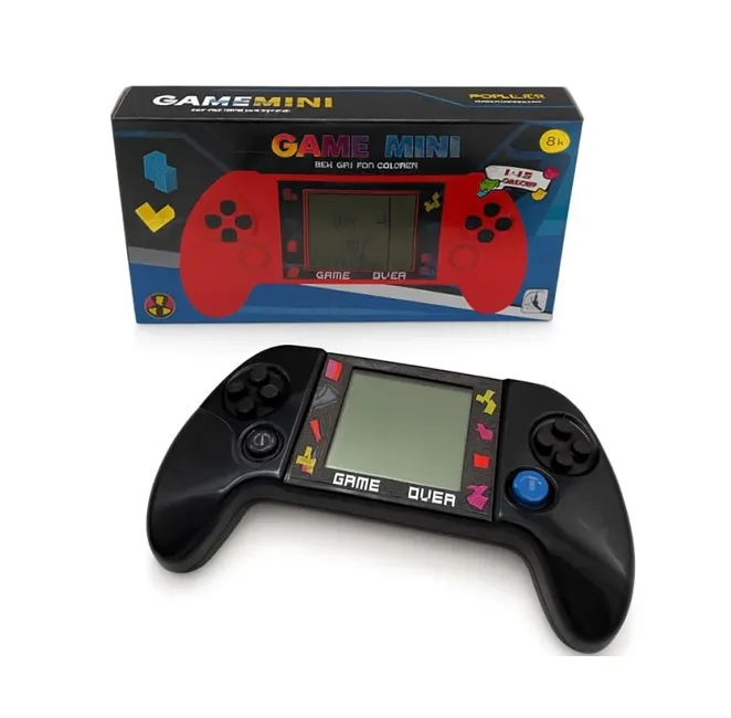 Articole de petrecere și gadgeturi distractive - Consolă portabilă Tetris Game Mini Bibica Edition de culoare neagră
