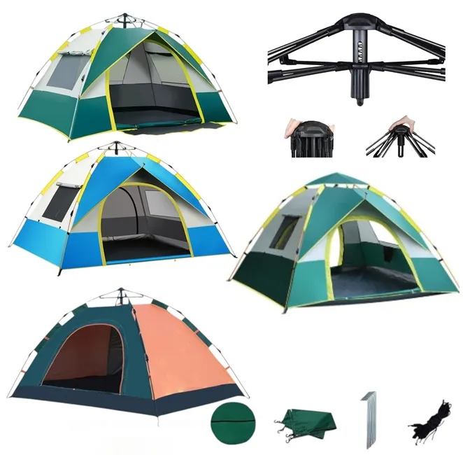 Articole vânătoare & pescuit - Cort Camping Automat 2 x 1.50 x 1.35m Bibica Edition – 2 Persoane