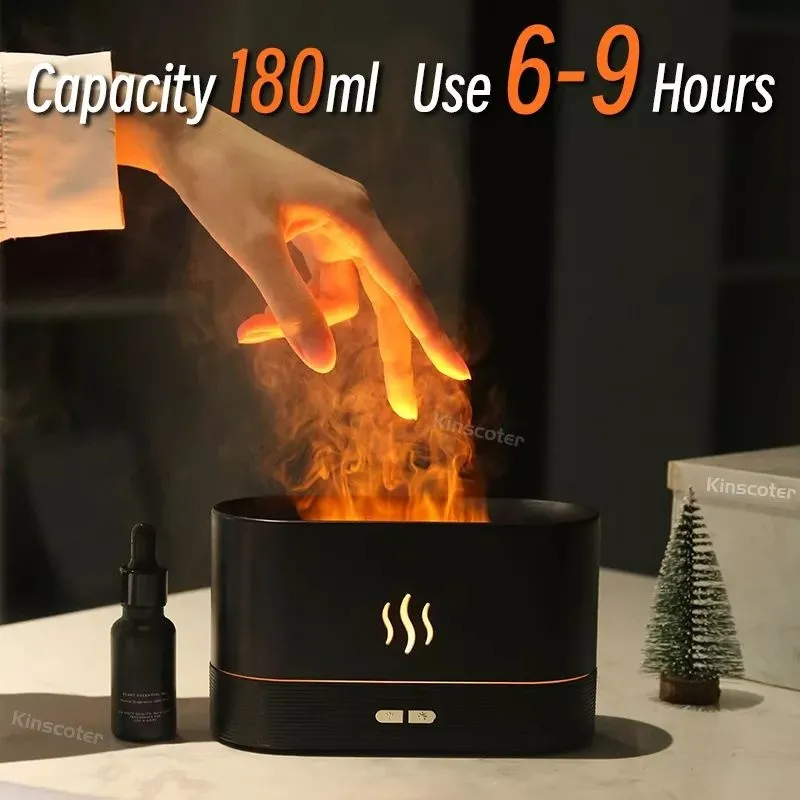 Difuzor de aromaterapie cu efect de flacără negru Bibica Edition [3]