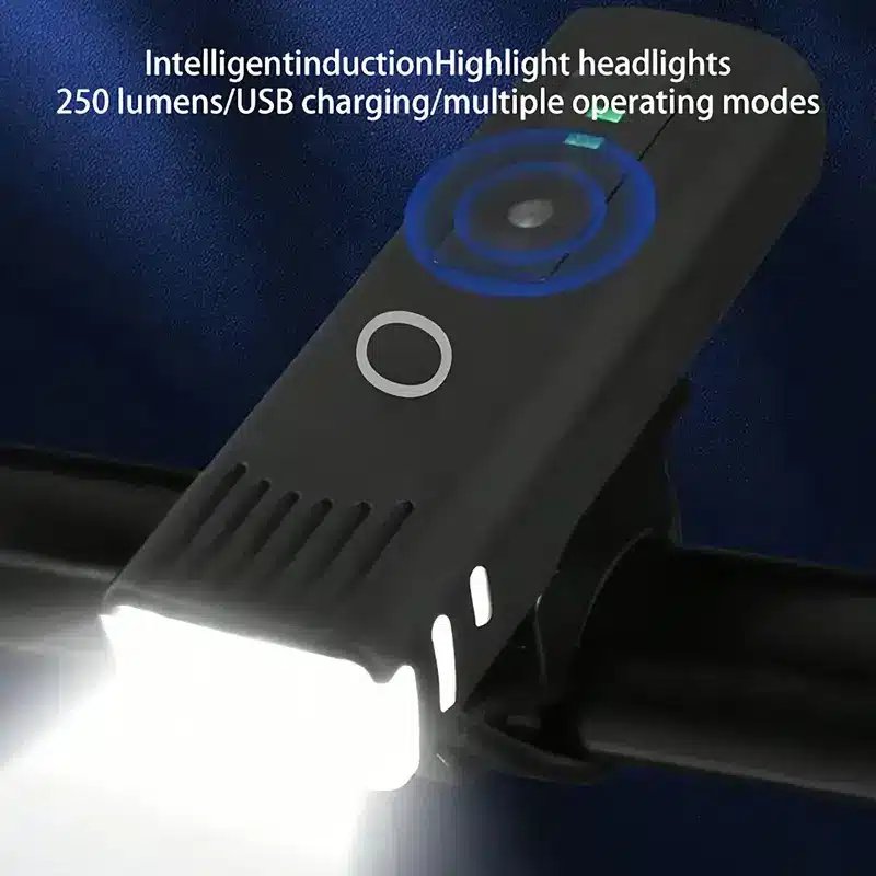 Far LED Frontal Bicicletă Bibica Edition – Lanternă Ghidon cu Senzor Automat de Lumină, Încărcare USB, Afișaj Digital [4]