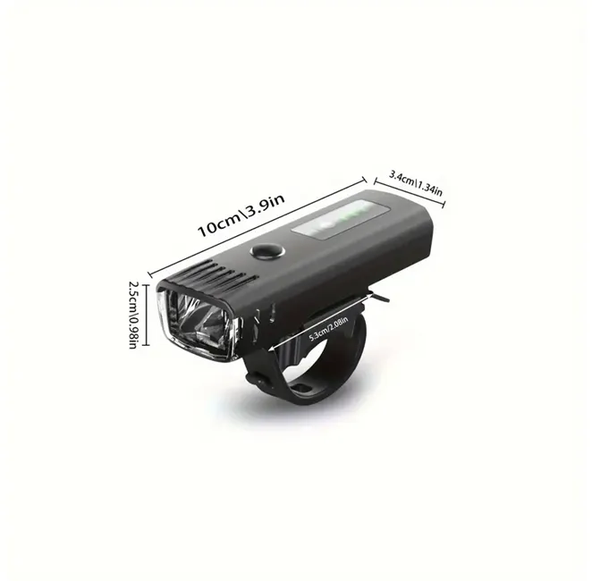 Electronice mici - Far LED Frontal Bicicletă Bibica Edition – Lanternă Ghidon cu Senzor Automat de Lumină, Încărcare USB, Afișaj Digital