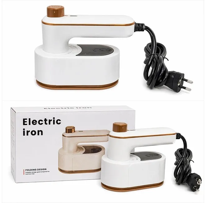 Electrocasnice mici - Fier de Călcat Portabil Electric Bibica Edition – Design Pliabil de Voiaj, Încălzire Rapidă, Talpă Antiaderentă, Ideal pentru Călătorii și Uz Casnic
