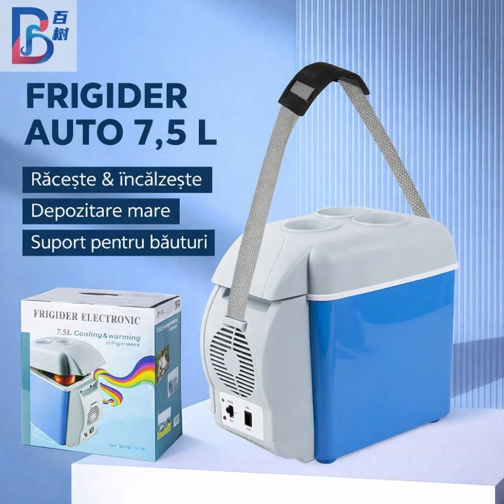 Mini frigider si ladă frigorifică auto portabilă 7.5L cu alimentare 12V la bricheta mașinii Bibica Edition [2]