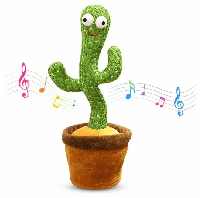 Jocuri & jucării - Jucărie Interactivă Cactus Dansator și Cântător 30 cm Bibica Edition