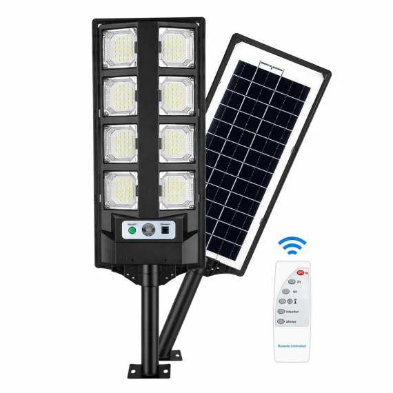 Lampă solară stradala 55 cm cu 8 module LED și telecomandă [1]