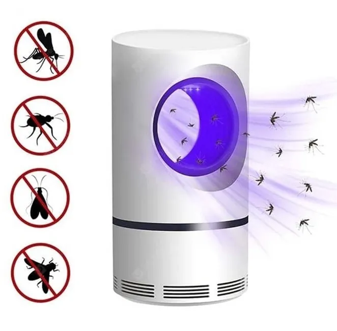 Electronice mici - Lampă UV anti-țânțari și insecte BG-360 cu ventilator de aspirație și alimentare USB pentru casă sau terasă