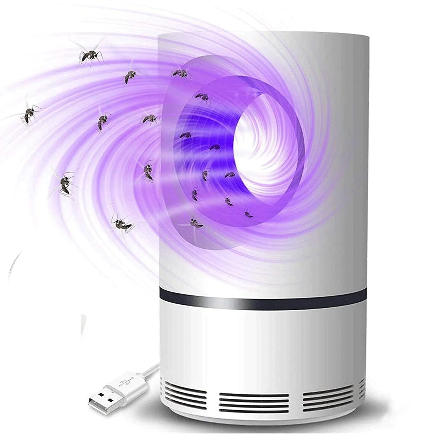Lampă UV anti-țânțari și insecte BG-360 cu ventilator de aspirație și alimentare USB pentru casă sau terasă [4]