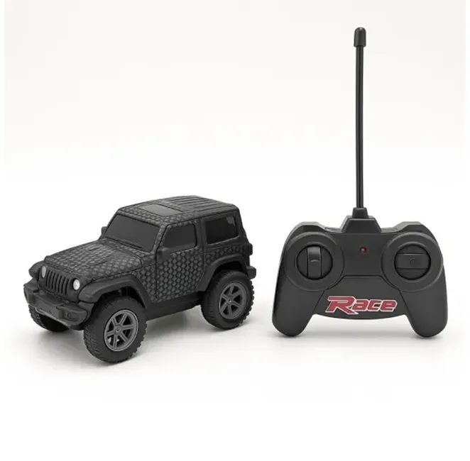 Jucării pentru băieței și seturi de acțiune - Mașină cu telecomandă tip off-road pentru copii, design modern checkerboard în carouri contrastante, cu roți mari aderente și gardă înaltă la sol