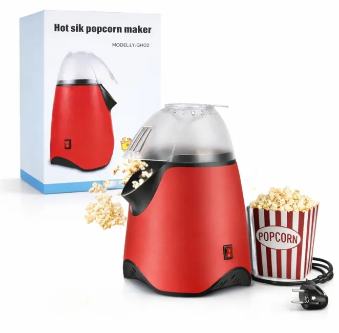 Accesorii bucătărie - Aparat de Făcut Floricele cu Aer Cald – Mașină de Popcorn pentru Gustări Sănătoase Fără Ulei, 1200W